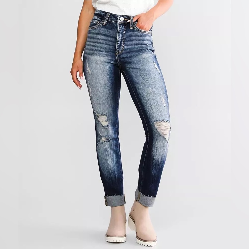BKE Parker Ankle Straight Cuffed Jeans Size 26 High Rise